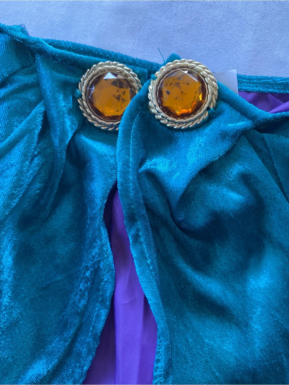 NWOT Halloween Frozen Teal & Purple Cape Size Kids Small - Picture 2 of 5